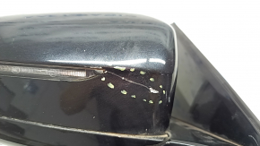 Right side mirror BMW 7 G11 G12 16-22 9 pins, black, bottom black gloss, turn signal, camera, BSM, scratches, chips used