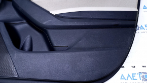 Door trim card front right Subaru Impreza 17- GK black with gray insert cloth, armrest gray leather, molding handle carbon, dents, bumps, scuffs, abrasions, scratches Used
