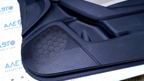Door trim card front right Subaru Impreza 17- GK black with gray insert cloth, armrest gray leather, molding handle carbon, dents, bumps, scuffs, abrasions, scratches Used
