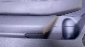 Door trim card front left Subaru Legacy 15-19 black with black insert leather, armrest black leather, molding dark wood structure, handle chrome, for seat memory, Harman/Kardon, scratches,