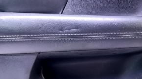 Door trim card front left Dodge Journey 11- black with black insert leather, armrest black leather, black stitching, dents, abrasions, bumps, scratches Used