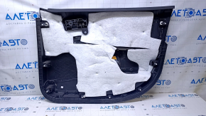 Door trim card front left Dodge Journey 11- black with black insert leather, armrest black leather, black stitching, dents, abrasions, bumps, scratches Used