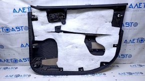 Door trim card front left Dodge Journey 11- black with light beige insert leather, armrest beige leather, beige stitching, scuffs, scratches Used