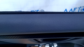 Door trim card front left Subaru Impreza 17- GK black with black insert cloth, armrest black leather, molding carbon, dent, scratches, scuffs, bumps, abrasions Used