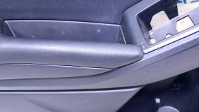 Door trim card front left Subaru Impreza 17- GK black with black insert cloth, armrest black leather, molding carbon, dent, scratches, scuffs, bumps, abrasions Used