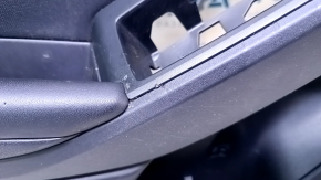 Door trim card front left Subaru Impreza 17- GK black with black insert cloth, armrest black leather, molding carbon, dent, scratches, scuffs, bumps, abrasions Used