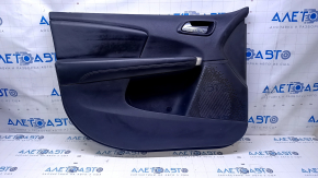 Door trim card front left Dodge Journey 11- black with black insert leather, armrest black leather, black stitching, scuffs, scratches Used