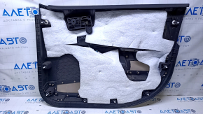 Door trim card front left Dodge Journey 11- black with light beige insert leather, armrest beige leather, beige stitching, scuffs, dent, scuff Used