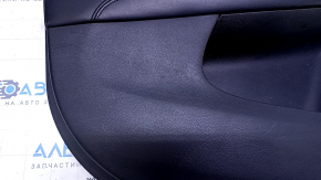 Door trim card front left Dodge Journey 11- black with black insert leather, armrest black leather, black stitching, dent, scuff, abrasions, scratches Used