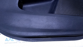 Door trim card front left Dodge Journey 11- black with black insert leather, armrest black leather, black stitching, dent, scuff, abrasions, scratches Used