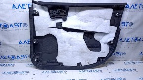 Door trim card front left Dodge Journey 11- black with black insert leather, armrest black leather, black stitching, dent, scuff, abrasions, scratches Used