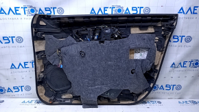 Door trim card front left Mercedes CLA 14-19 black with black insert leather, armrest black leather, for seat memory, dent, bumps, scuffs, scratches Used