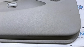 Door trim card front left Dodge Grand Caravan 11-20 gray with black leather insert, armrest black leather, molding black gloss, scratches, abrasions, butt used
