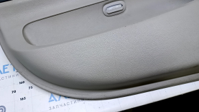 Door trim card front left Dodge Grand Caravan 11-20 gray with black leather insert, armrest black leather, molding black gloss, scratches, abrasions, butt used