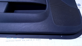 Door trim card front left Dodge Challenger 09-14 prerest black with black insert cloth, armrest black leather, handle trim carbon, chrome on the handle, dents, scratches, abrasions, under x