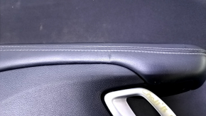 Door trim card front left Dodge Challenger 15-19 rest black with black insert cloth, armrest black leather, dents, scratches, abrasions, for dry cleaning Used