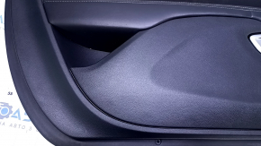 Door trim card front left Dodge Challenger 15-19 rest black with black insert cloth, armrest black leather, dents, scratches, abrasions, for dry cleaning Used