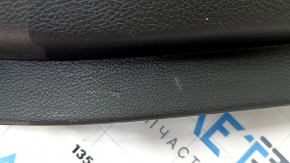 Door trim card rear left Jeep Grand Cherokee WK2 17- black, with black insert leather, armrest leather, molding with chrome, under matte black wood, scratches, for cleaning, whitened plastic Used