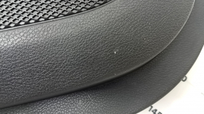 Door trim card rear left Jeep Grand Cherokee WK2 17- black, with black insert leather, armrest leather, molding with chrome, under matte black wood, scratches, for cleaning, whitened plastic Used