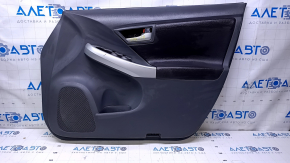 Door trim card front right Toyota Prius 30 10-15 dark gray with black insert leather, armrest black leather, no backlight, scratches, scuffs, rubbed Used