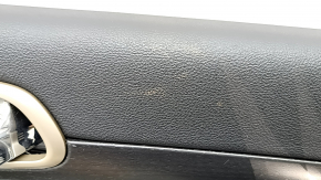 Door trim card rear right Jeep Grand Cherokee WK2 17- black, with black insert leather, armrest leather, molding with chrome, under matt black wood, scratches, for cleaning Used