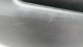 Door trim card front left Jeep Grand Cherokee WK2 17- black with black insert leather, armrest black leather, molding black wood mat, under seat memory, tear, scratches, whitened plastic Used