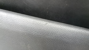 Door trim card front left Jeep Grand Cherokee WK2 17- black with black insert leather, armrest black leather, molding black wood mat, under seat memory, tear, scratches, whitened plastic Used