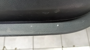 Door trim card front left Jeep Grand Cherokee WK2 17- black with black insert leather, armrest black leather, molding black wood mat, under seat memory, tear, scratches, whitened plastic Used