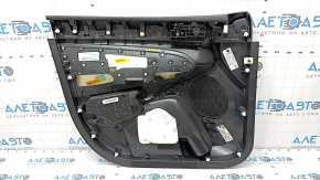 Door trim card front right Jeep Grand Cherokee WK2 17- black, with black insert leather, armrest leather, molding with chrome, under matt black wood, scratches used