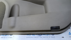 Door trim card front right Toyota Camry v50 12-14 usa beige with black insert leather, armrest beige leather, scuffs, bumps, abrasions Used