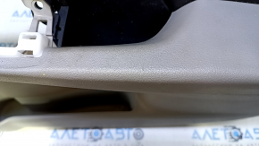 Door trim card front right Toyota Camry v50 12-14 usa gray with black insert leather, armrest gray leather, plastic turned white, scuffs, scratches, nicks Used