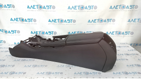 Console central armrest BMW 7 G11 G12 16-22 leather black, scratches, broken fastening