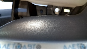 Door trim card front right Toyota Avalon 13-18 black with gray insert, gray leather armrest, defect on armrest leather, scuffs, scratches Used
