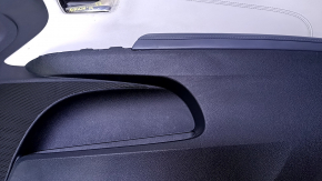 Door trim card front right Toyota Avalon 13-18 black with gray insert, gray leather armrest, defect on armrest leather, scuffs, scratches Used