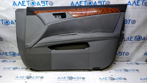Door trim card front left Toyota Avalon 05-12 gray with gray insert leather, armrest gray leather, molding light wood, without backlight, dent, abrasions, scratches Used