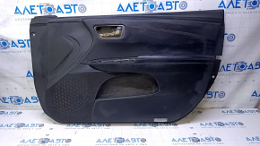 Door trim card front right Toyota Avalon 13-18 black with black insert leather, armrest black leather, scuffs, abrasions, scratches used