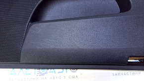 Door trim card front right Toyota Avalon 13-18 black with beige insert, armrest brown leather, no backlight, leather defect on armrest, dent, scuffs Used
