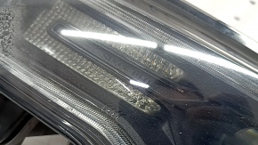 Headlight front left complete Jeep Grand Cherokee WK2 16-18 xenon, dark, without washer, sand, plaque from inside glass used
