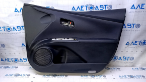 Door trim card front right Toyota Prius 50 16- black with black insert plastic, armrest black leather, butt, scuffs Used