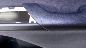 Door trim card front right Toyota Prius 50 16- black with black insert plastic, armrest black leather, butt, scuffs Used