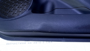 Door trim card front right Toyota Prius 50 16- black with black insert plastic, armrest black leather, butt, scuffs Used