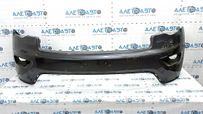 Front bumper bare top part under the trim Jeep Grand Cherokee WK2 17- graphite, dented, torn, scratches, broken guide, non-factory holes Used