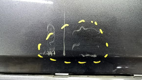Front bumper bare top part under the trim Jeep Grand Cherokee WK2 17- graphite, dented, torn, scratches, broken guide, non-factory holes Used