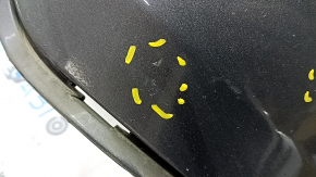 Front bumper bare top part under the trim Jeep Grand Cherokee WK2 17- graphite, dented, torn, scratches, broken guide, non-factory holes Used