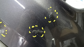 Front bumper bare top part under the trim Jeep Grand Cherokee WK2 17- graphite, dented, torn, scratches, broken guide, non-factory holes Used