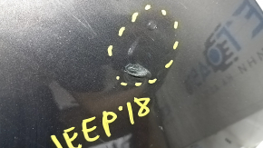 Front bumper bare top part under the trim Jeep Grand Cherokee WK2 17- graphite, dented, torn, scratches, broken guide, non-factory holes Used
