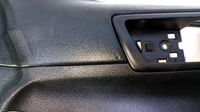 Door trim card front right Toyota Camry v50 12-14 usa gray with black insert leather white stitching, armrest gray leather, dents, abrasions, pokes, nicks Used