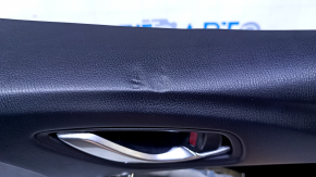 Door trim card front right Mazda 6 13-15 black with black insert cloth, armrest black leather, chrome insert, scratches, dents, abrasions