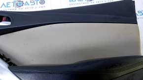 Door trim card front right Mazda 6 13-15 Sport black gray insert cloth, armrest black leather, chrome insert, dents, abrasions, scratches, for dry cleaning