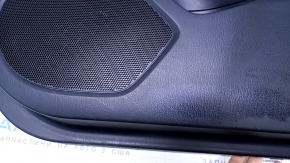 Door trim card front right Mazda 3 14-18 BM black with black insert cloth, molding black gloss, armrest black leather, dent, scratches, abrasions, crack in the body